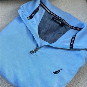 Nautica Light Blue Quarter-Zip Pullover